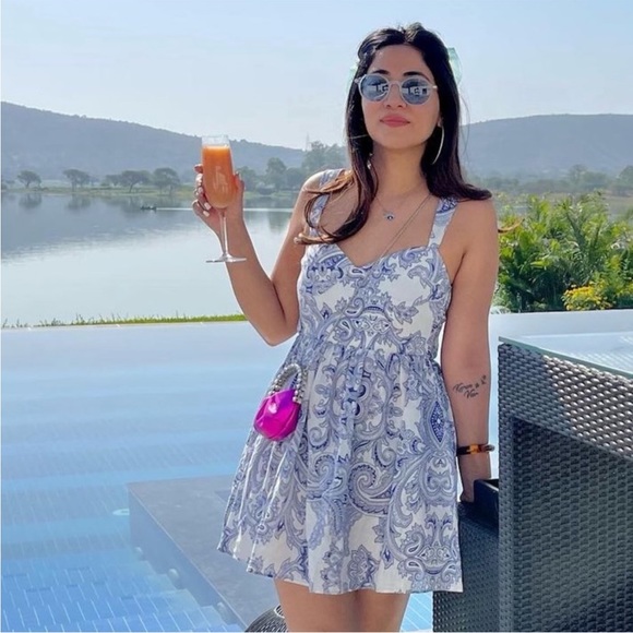 PRINTED SHORT DRESS - Picture 3 of 10